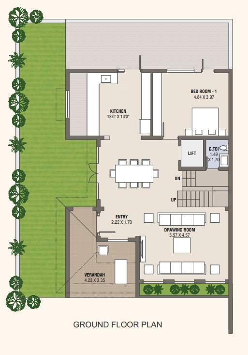  vrajbhoomi bungalow Floor Plan Ground Floor Plan