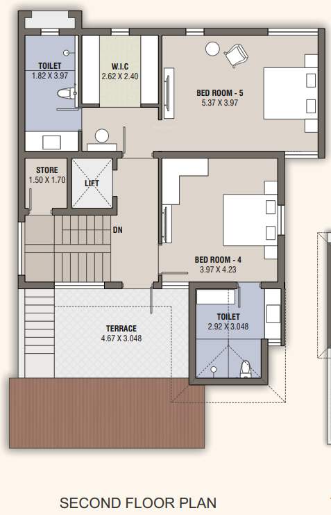  vrajbhoomi bungalow Floor Plan Second Floor Plan