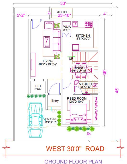  green tech o2 community Floor Plan Ground Floor Plan