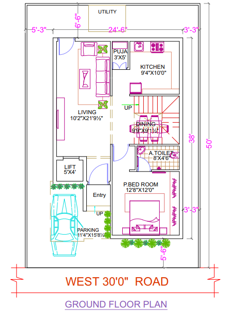  green tech o2 community Floor Plan Ground Floor Plan