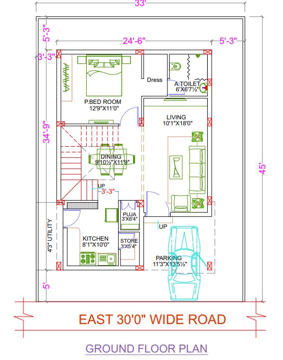  green tech o2 community Floor Plan Ground Floor Plan