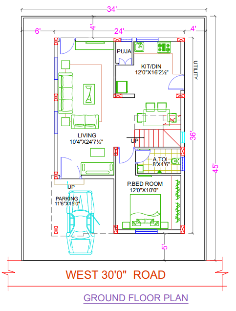  green tech o2 community Floor Plan Ground Floor Plan