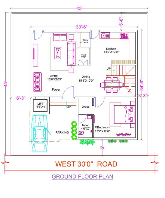  green tech o2 community Floor Plan Ground Floor Plan