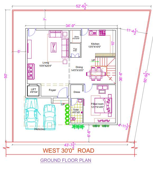  green tech o2 community Floor Plan Ground Floor Plan