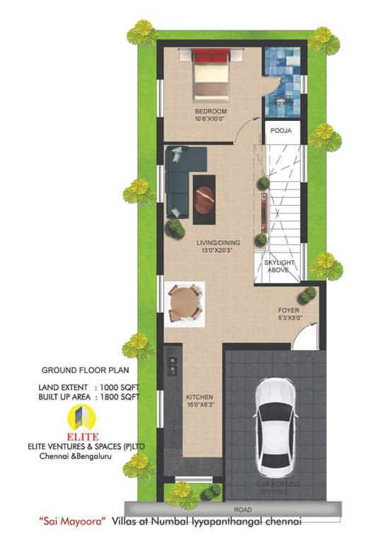  sai mayoora Floor Plan Ground Floor Plan