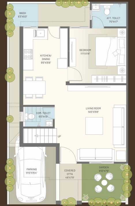 orchid Floor Plan Ground Floor Plan
