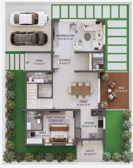  urban ranch Floor Plan Ground Floor Plan