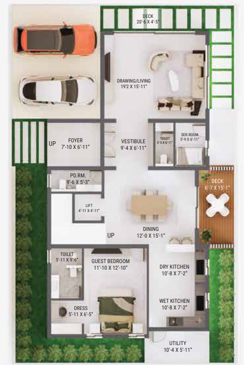  urban ranch Floor Plan Ground Floor Plan