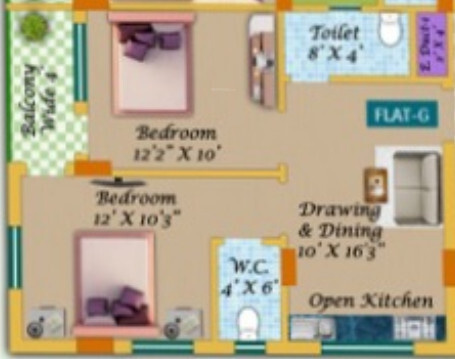  shree chaitanya housing complex block 2 Floor Plan Floor Plan