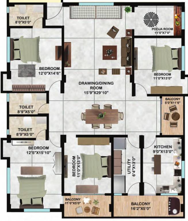 Floor Plan emerald heights Floor Plan Floor Plan