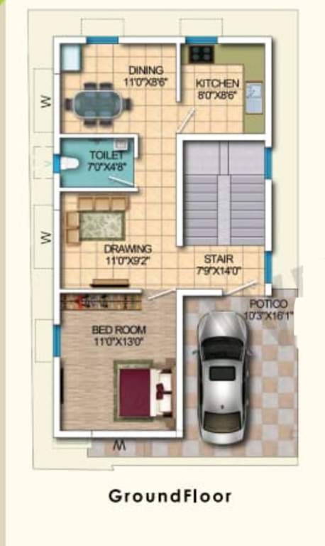  om niwas Floor Plan Ground Floor Plan