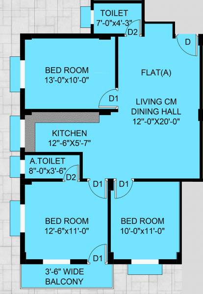  south-view-apartment Floor Plan Floor Plan