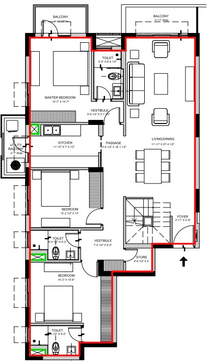  vatika seven elements Floor Plan Lower Level Duplex Plan