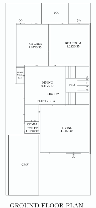  aarya elegaant Floor Plan Ground Floor Plan