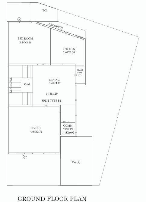  aarya elegaant Floor Plan Ground Floor Plan