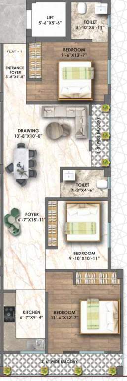  salma residency Floor Plan Floor Plan
