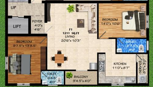  akshaya-flats Floor Plan Floor Plan