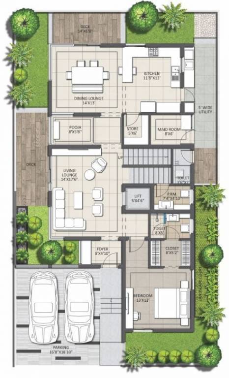  aspire spaces evora villas Floor Plan Ground Floor Plan