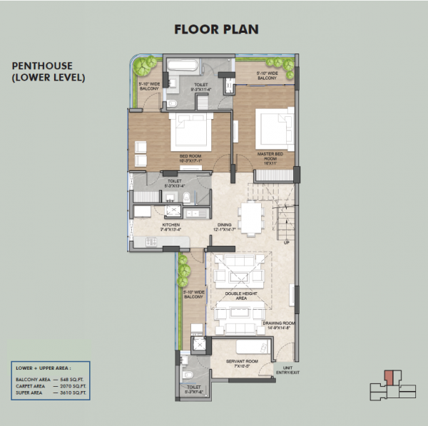  premio Floor Plan Lower Level Penthouse Plan