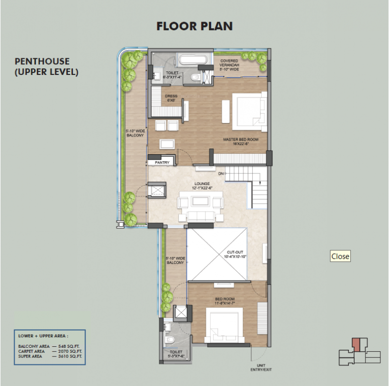 Upper Level Penthouse Plan premio Floor Plan Upper Level Penthouse Plan