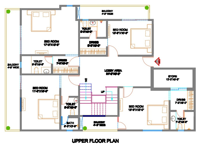  residency Floor Plan Upper Level Penthouse Plan