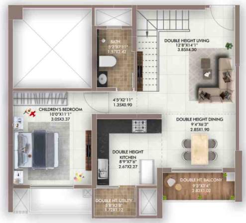  island of joy project b Floor Plan Lower Level Duplex Plan