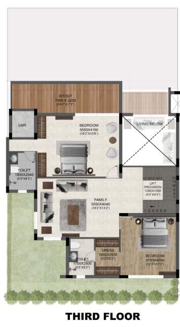  city ville Floor Plan Upper Level Floor