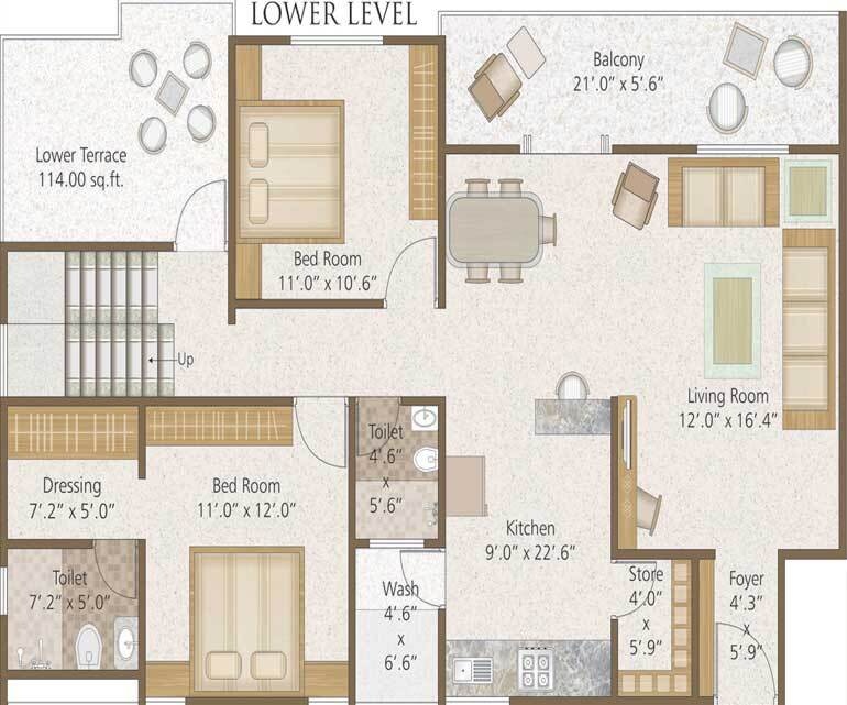 sanmati park Floor Plan Lower Level Penthouse Plan