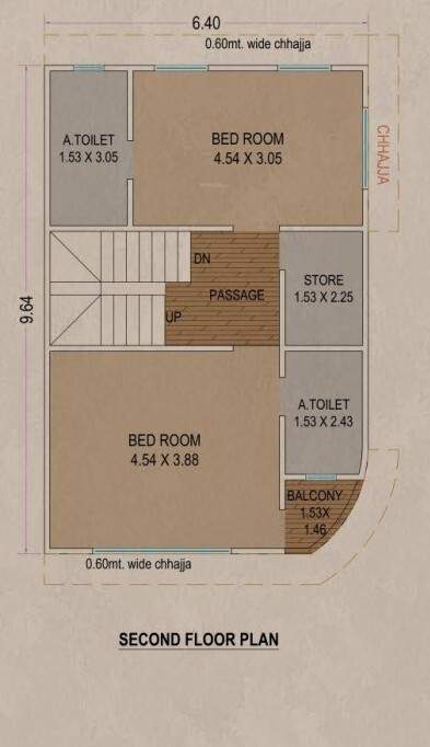  bungalows Floor Plan Second Floor Plan