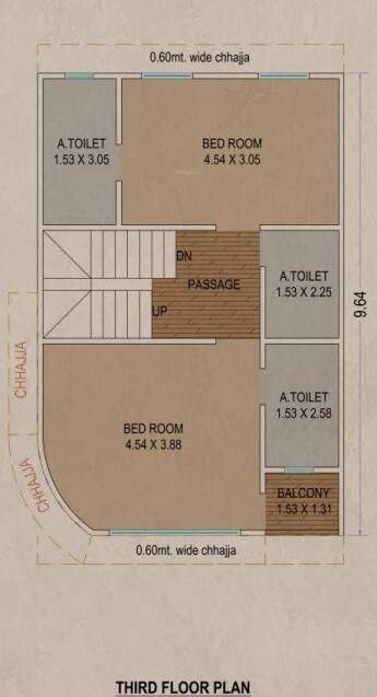  bungalows Floor Plan Third Floor Plan