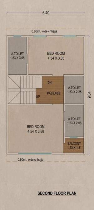  bungalows Floor Plan Second Floor Plan