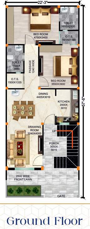  urban paradise Floor Plan Ground Floor Plan