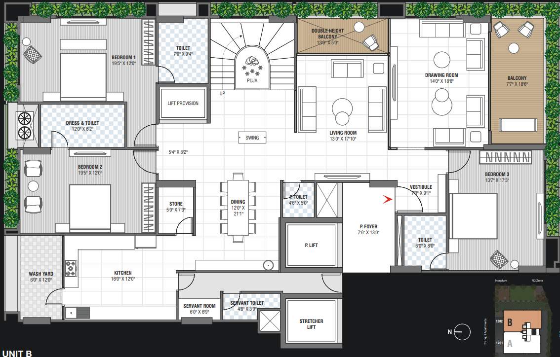  the whitecraft Floor Plan Lower Level Penthouse Plan