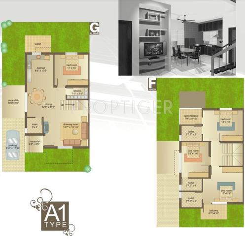 Takshashila Habitat Floor Plan (4BHK+4T)
