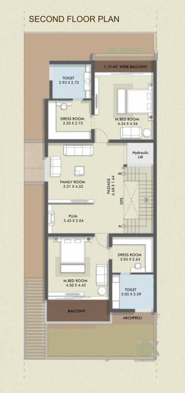  aranya palasha Floor Plan Second Floor Plan