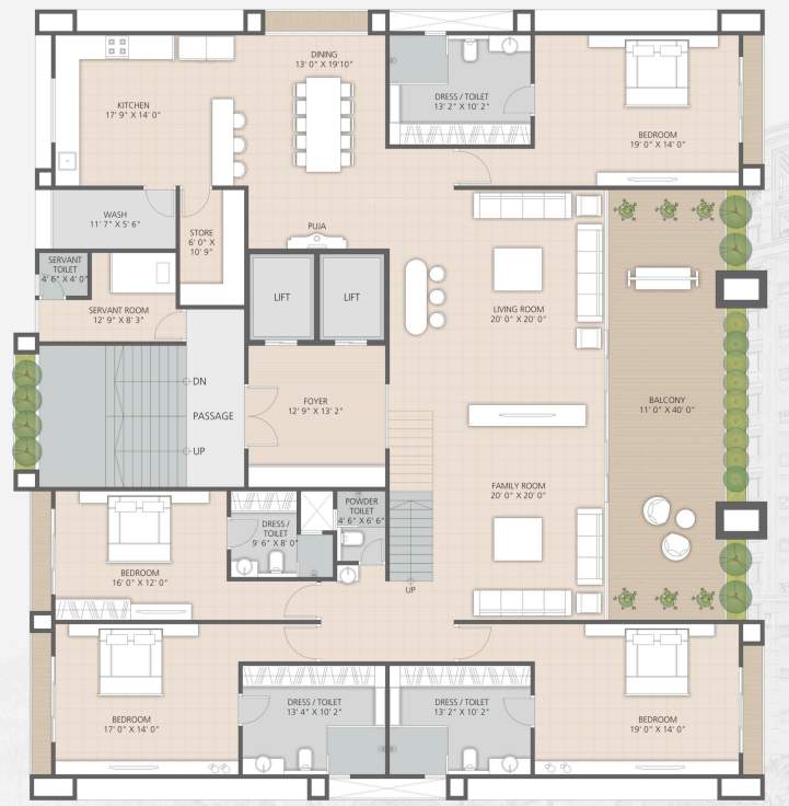  spenser x marina phase 2 Floor Plan Lower Level Penthouse Plan
