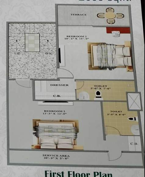  aroma villas 2 Floor Plan First Floor Plan