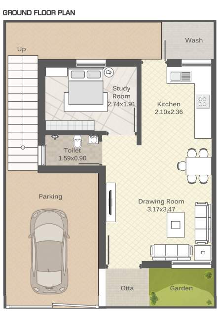  sairang heights c tower Floor Plan Ground Floor Plan