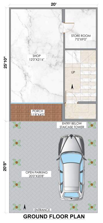  green homes Floor Plan Ground Floor Plan