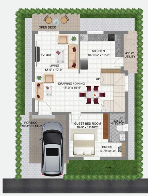  praveens serene Floor Plan Ground Floor Plan
