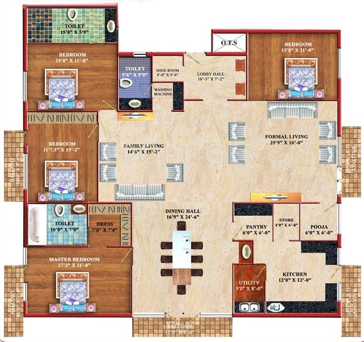 Ramani Sri Krishna (4BHK+3T (3,000 sq ft) + Pooja Room 3000 sq ft) Ramani Sri Krishna (4BHK+3T (3,000 sq ft) + Pooja Room 3000 sq ft)