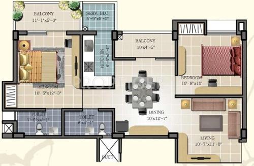 Sarada Maa Tara Rathnam (2BHK+2T (1,116 sq ft) 1116 sq ft)