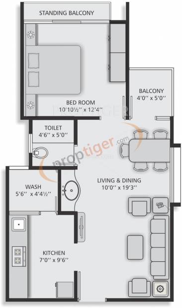 Virat Residency (1BHK+1T (620 sq ft) 620 sq ft)