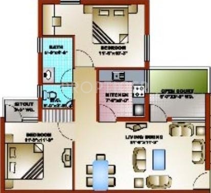 Ansal Aastha (2BHK+2T (908 sq ft) 908 sq ft) Ansal Aastha (2BHK+2T (908 sq ft) 908 sq ft)