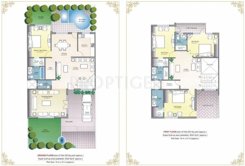 Suncity Suncity Villas (4BHK+4T (2,524 sq ft) + Pooja Room 2524 sq ft)