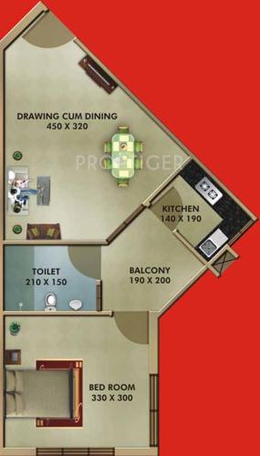 Shwas Alpine Suites (1BHK+1T (500 sq ft) 500 sq ft)