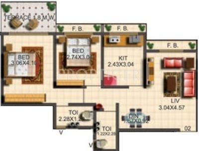 OSSK Mrunmayi Palace (2BHK+2T (945 sq ft) 945 sq ft)