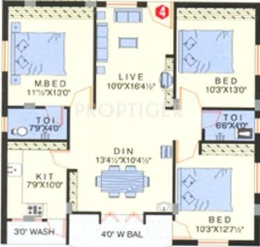SSVS Builder and Developer Mamanram Residency (3BHK+2T (1,350 sq ft) 1350 sq ft)