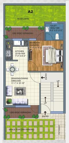 Shriji FIT Independent Residential Floors (1BHK+1T (615 sq ft) 615 sq ft)