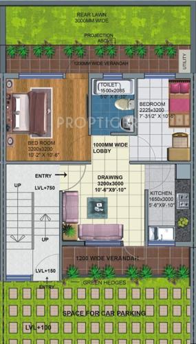 Shriji FIT Independent Residential Floors (2BHK+1T (763 sq ft) 763 sq ft)
